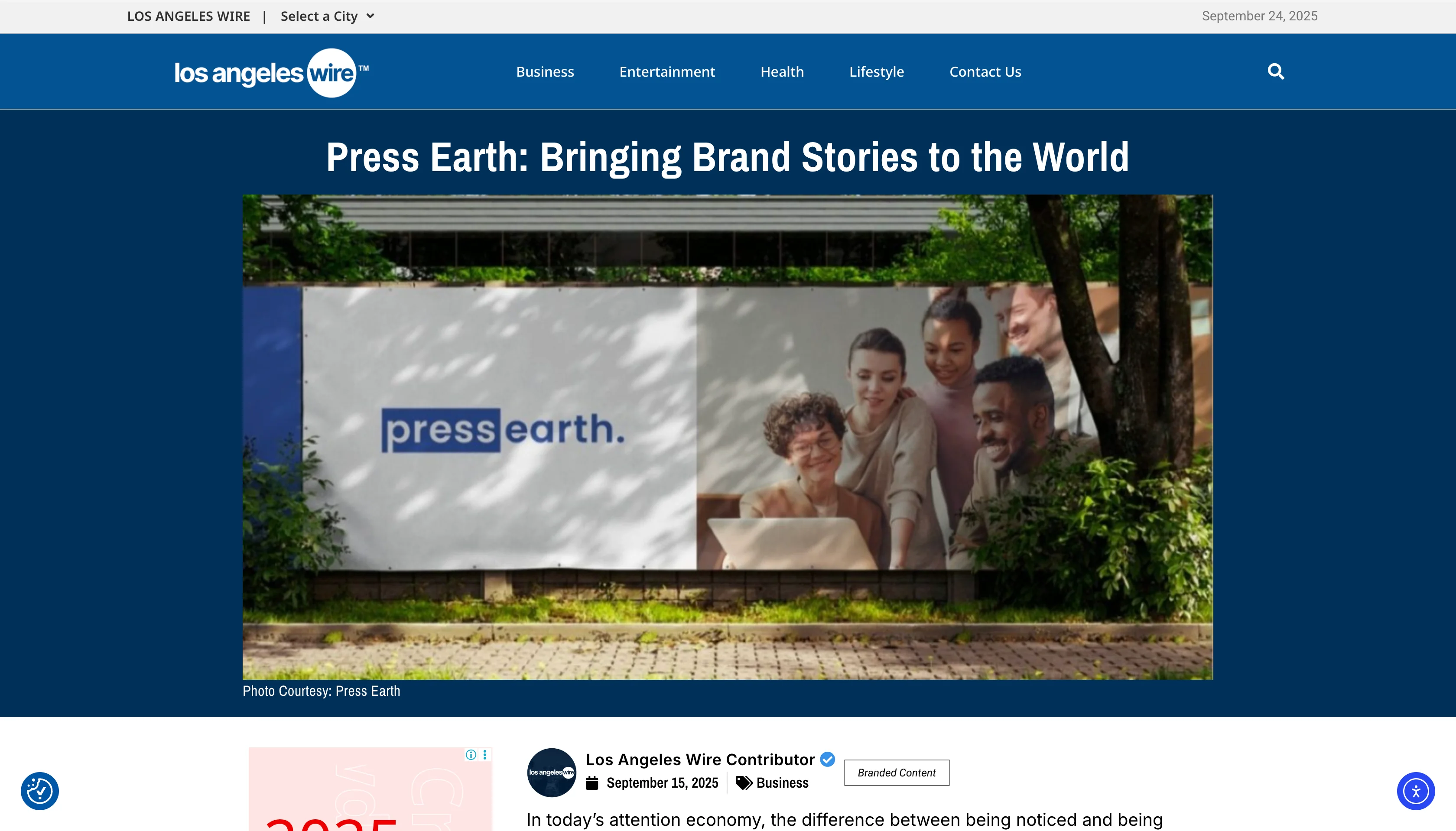 Press Earth on LA Wire